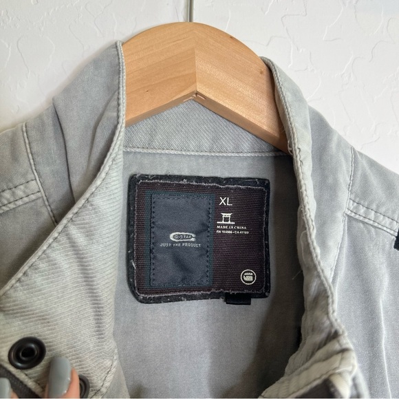 G STAR RAW delta canvas overshirt light grey army military style - Picture 4 of 11